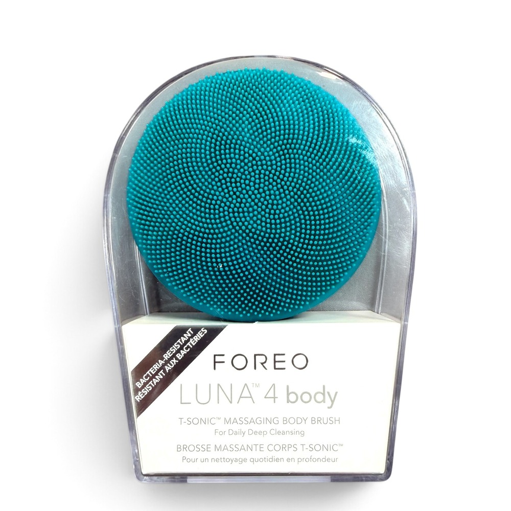 FOREO LUNA 4 body T-Sonic Massaging Body Brush Evergreen Silicone Device